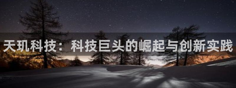 天玑科技：科技巨头的崛起与创新实践
